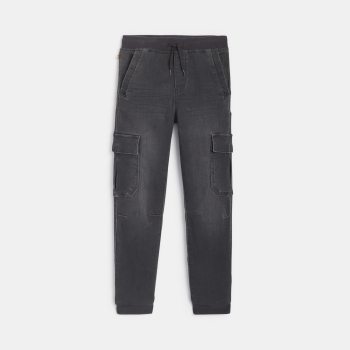 بنطلون كارجو رمادي غامق للأولاد